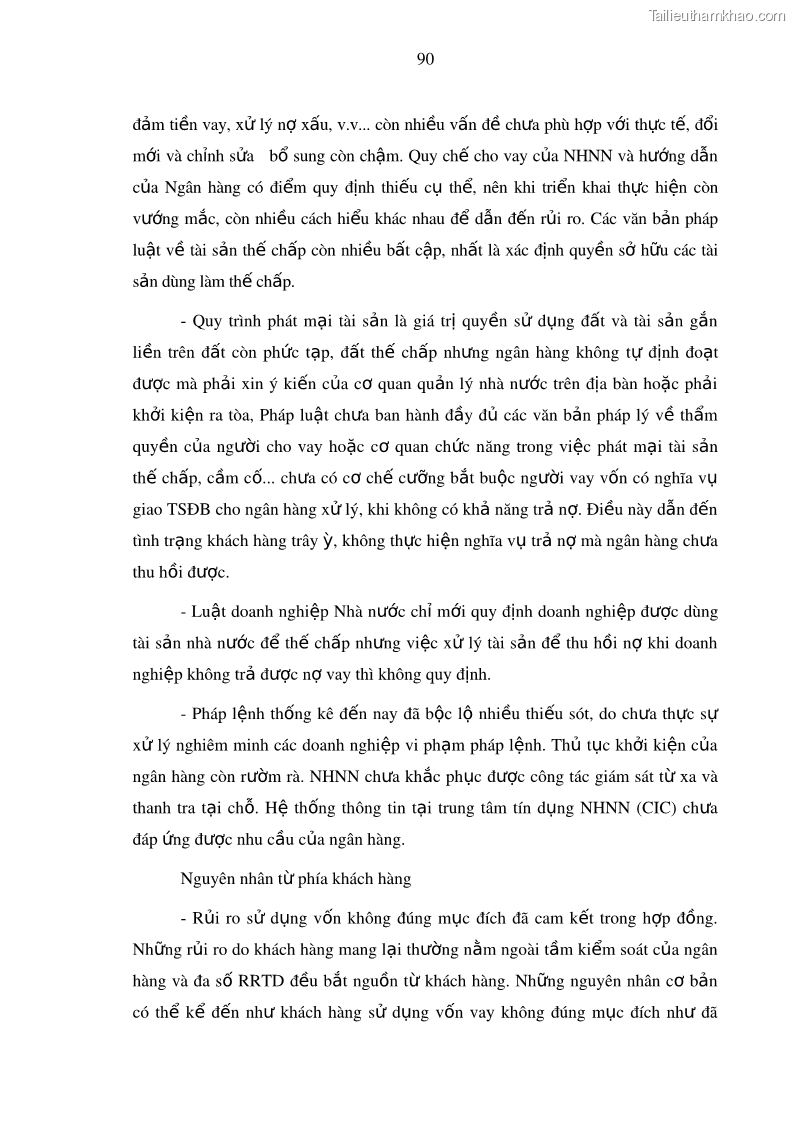 Luận văn thạc sĩ kinh doanh thương mại Hoạt động quản lý rủi ro tín dụng tại Ngân hàng TMCP Công Thương – Chi nhánh Bãi Cháy - 9 Trang 105