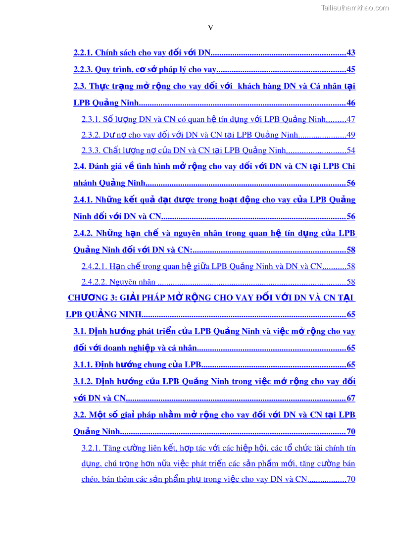 Luận văn thạc sĩ kinh doanh thương mại Mở rộng cho vay đối với Doanh nghiệp và Cá nhân tại Ngân hàng TMCP Bưu điện Liên Việt, Chi nhánh Quảng Ninh - 1 Trang 9