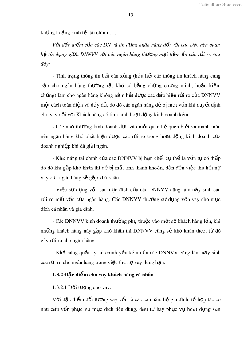 Luận văn thạc sĩ kinh doanh thương mại Mở rộng cho vay đối với Doanh nghiệp và Cá nhân tại Ngân hàng TMCP Bưu điện Liên Việt, Chi nhánh Quảng Ninh - 3 Trang 27