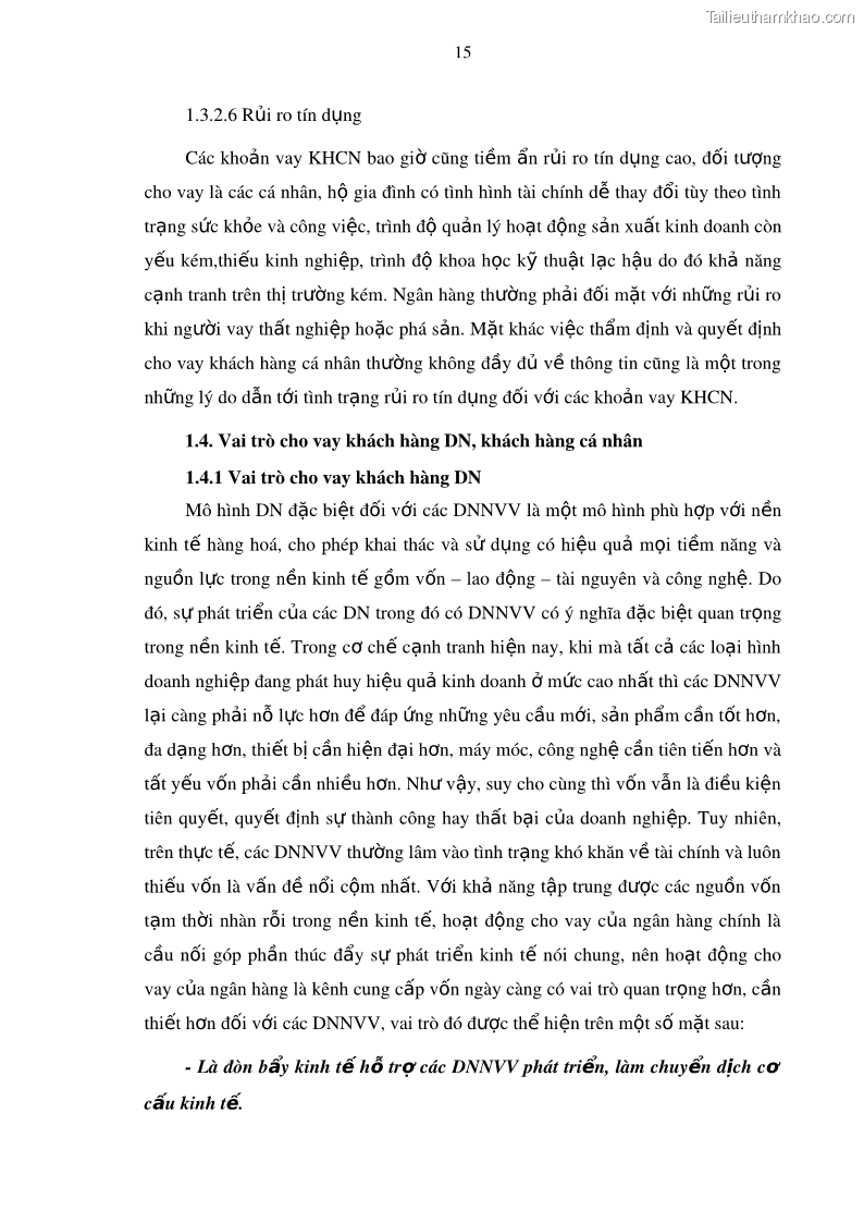 Luận văn thạc sĩ kinh doanh thương mại Mở rộng cho vay đối với Doanh nghiệp và Cá nhân tại Ngân hàng TMCP Bưu điện Liên Việt, Chi nhánh Quảng Ninh - 3 Trang 29