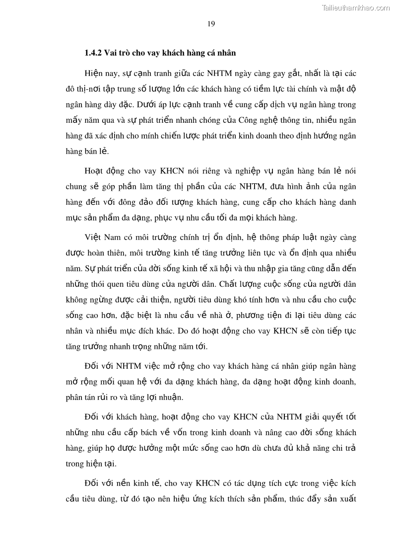 Luận văn thạc sĩ kinh doanh thương mại Mở rộng cho vay đối với Doanh nghiệp và Cá nhân tại Ngân hàng TMCP Bưu điện Liên Việt, Chi nhánh Quảng Ninh - 3 Trang 33