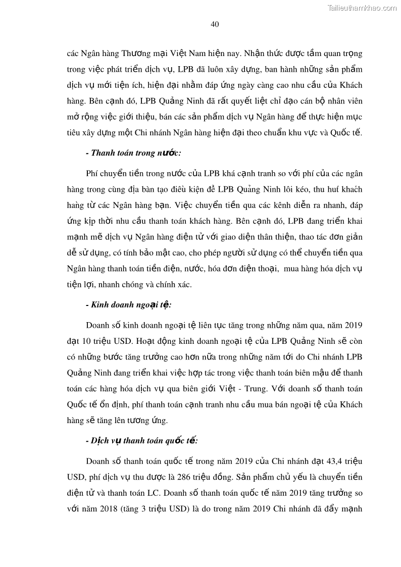 Luận văn thạc sĩ kinh doanh thương mại Mở rộng cho vay đối với Doanh nghiệp và Cá nhân tại Ngân hàng TMCP Bưu điện Liên Việt, Chi nhánh Quảng Ninh - 5 Trang 54