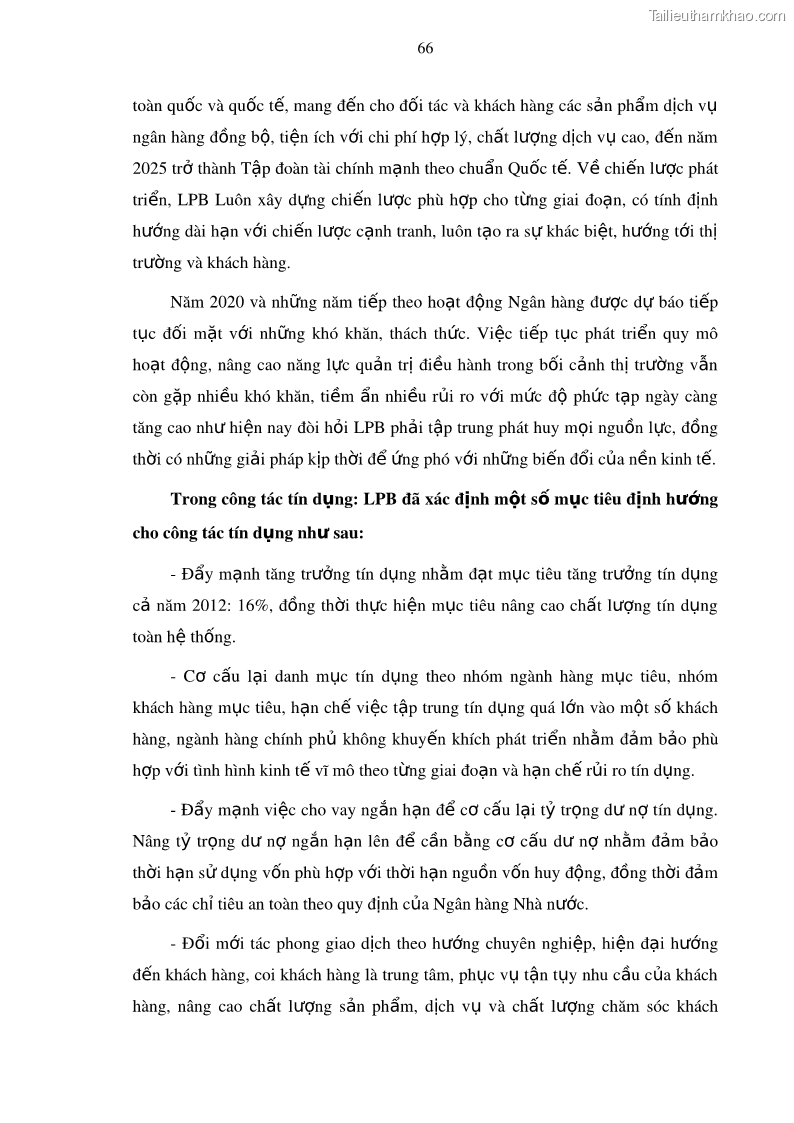 Luận văn thạc sĩ kinh doanh thương mại Mở rộng cho vay đối với Doanh nghiệp và Cá nhân tại Ngân hàng TMCP Bưu điện Liên Việt, Chi nhánh Quảng Ninh - 7 Trang 80