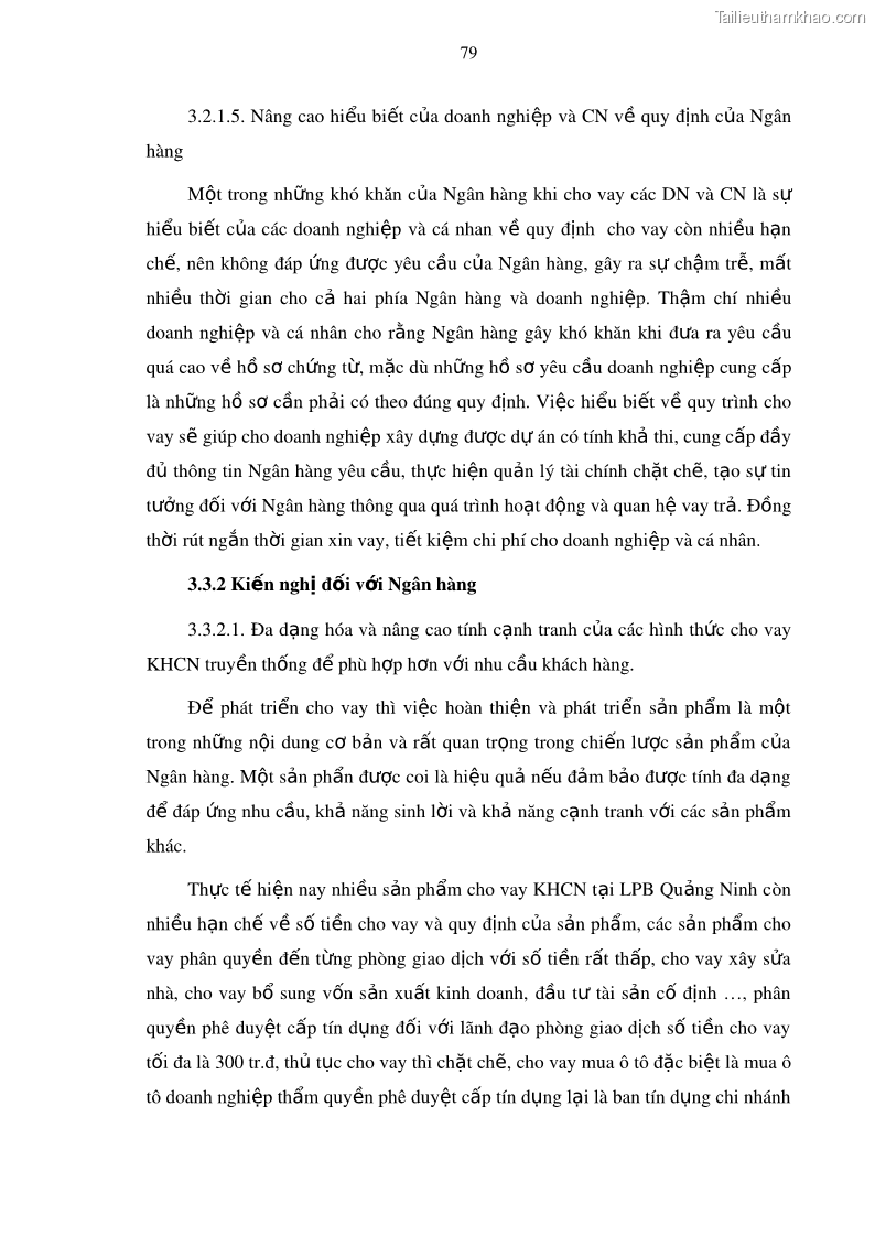 Luận văn thạc sĩ kinh doanh thương mại Mở rộng cho vay đối với Doanh nghiệp và Cá nhân tại Ngân hàng TMCP Bưu điện Liên Việt, Chi nhánh Quảng Ninh - 8 Trang 93