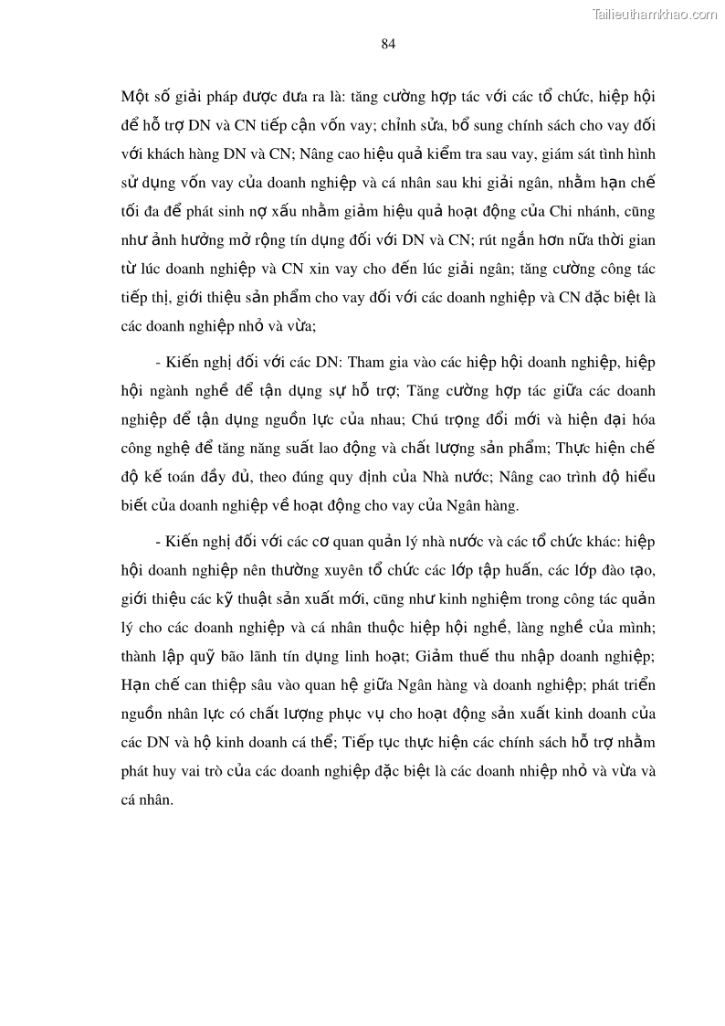Luận văn thạc sĩ kinh doanh thương mại Mở rộng cho vay đối với Doanh nghiệp và Cá nhân tại Ngân hàng TMCP Bưu điện Liên Việt, Chi nhánh Quảng Ninh - 9 Trang 98
