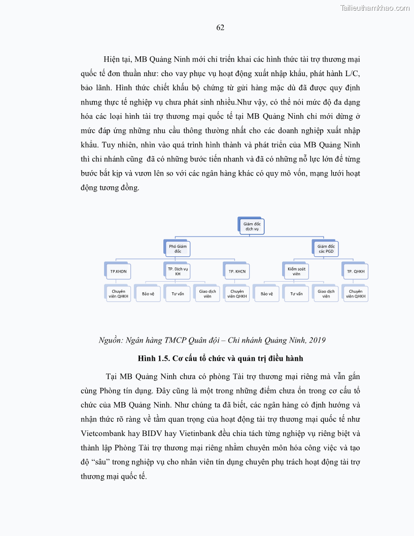 Luận văn thạc sĩ kinh doanh thương mại Nâng cao chất lượng dịch vụ tài trợ thương mại quốc tế cho Ngân hàng TMCP Quân đội – Chi nhánh Quảng Ninh - 7 Trang 74