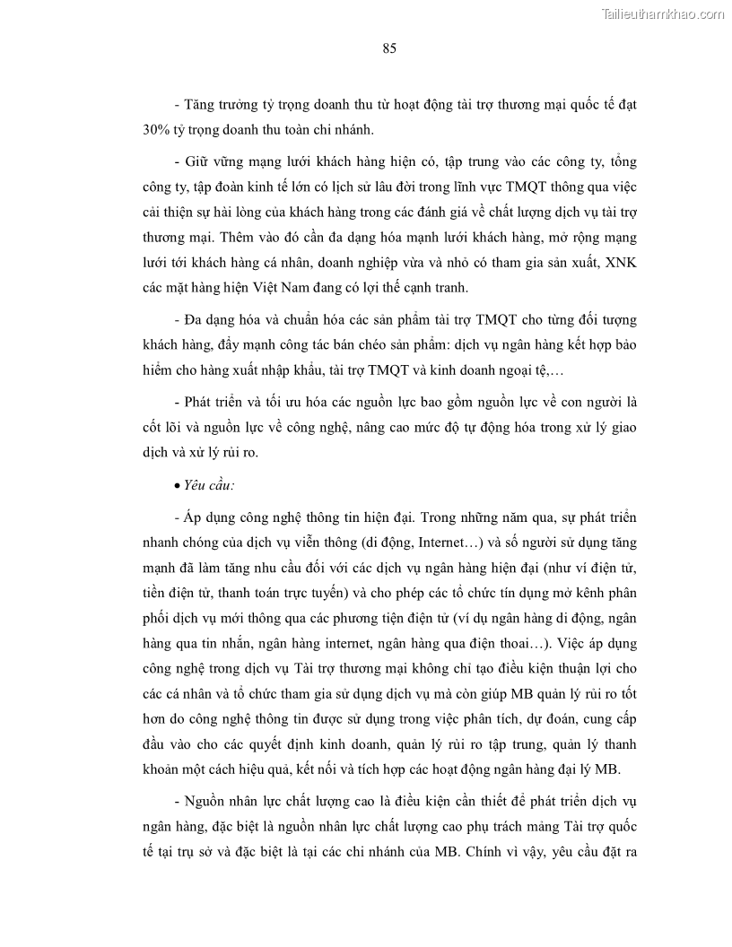 Luận văn thạc sĩ kinh doanh thương mại Nâng cao chất lượng dịch vụ tài trợ thương mại quốc tế cho Ngân hàng TMCP Quân đội – Chi nhánh Quảng Ninh - 9 Trang 97