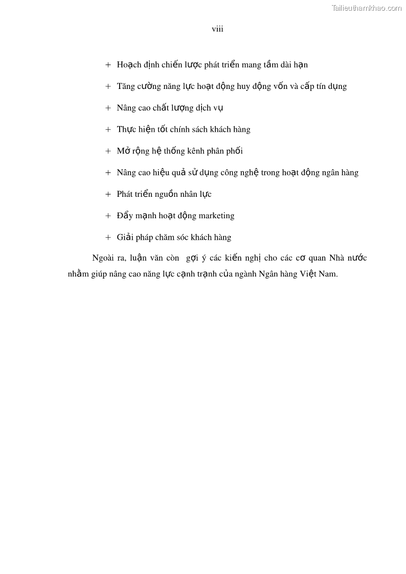 Luận văn thạc sĩ kinh doanh thương mại Nâng cao năng lực cạnh trạnh của Ngân hàng TMCP Đầu tư và Phát triển Việt Nam - Chi nhánh Cẩm Phả - 1 Trang 11