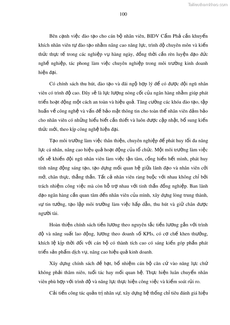 Luận văn thạc sĩ kinh doanh thương mại Nâng cao năng lực cạnh trạnh của Ngân hàng TMCP Đầu tư và Phát triển Việt Nam - Chi nhánh Cẩm Phả - 10 Trang 111