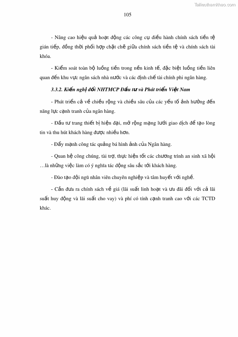 Luận văn thạc sĩ kinh doanh thương mại Nâng cao năng lực cạnh trạnh của Ngân hàng TMCP Đầu tư và Phát triển Việt Nam - Chi nhánh Cẩm Phả - 10 Trang 116