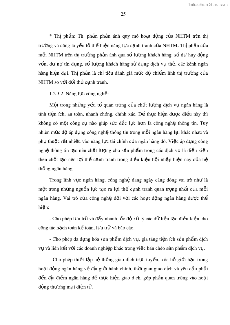 Luận văn thạc sĩ kinh doanh thương mại Nâng cao năng lực cạnh trạnh của Ngân hàng TMCP Đầu tư và Phát triển Việt Nam - Chi nhánh Cẩm Phả - 3 Trang 36