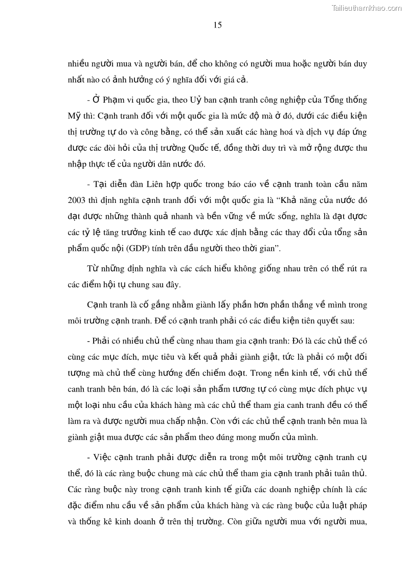 Luận văn thạc sĩ kinh doanh thương mại Nâng cao năng lực cạnh trạnh của Ngân hàng TMCP Đầu tư và Phát triển Việt Nam - Chi nhánh Cẩm Phả - 3 Trang 26