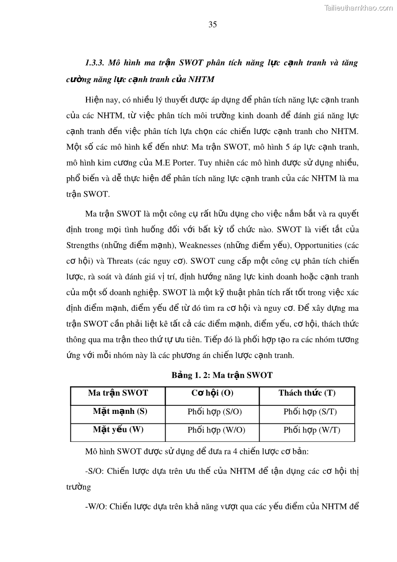 Luận văn thạc sĩ kinh doanh thương mại Nâng cao năng lực cạnh trạnh của Ngân hàng TMCP Đầu tư và Phát triển Việt Nam - Chi nhánh Cẩm Phả - 4 Trang 46