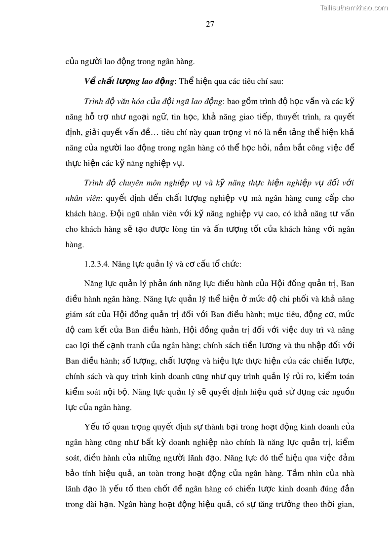 Luận văn thạc sĩ kinh doanh thương mại Nâng cao năng lực cạnh trạnh của Ngân hàng TMCP Đầu tư và Phát triển Việt Nam - Chi nhánh Cẩm Phả - 4 Trang 38