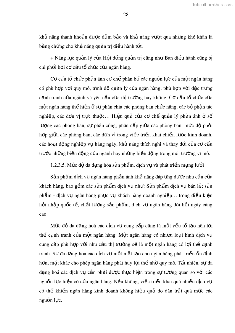 Luận văn thạc sĩ kinh doanh thương mại Nâng cao năng lực cạnh trạnh của Ngân hàng TMCP Đầu tư và Phát triển Việt Nam - Chi nhánh Cẩm Phả - 4 Trang 39
