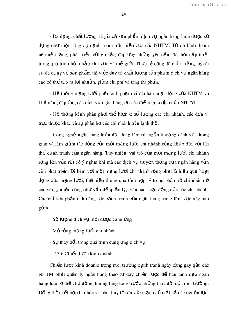 Luận văn thạc sĩ kinh doanh thương mại Nâng cao năng lực cạnh trạnh của Ngân hàng TMCP Đầu tư và Phát triển Việt Nam - Chi nhánh Cẩm Phả - 4 Trang 40