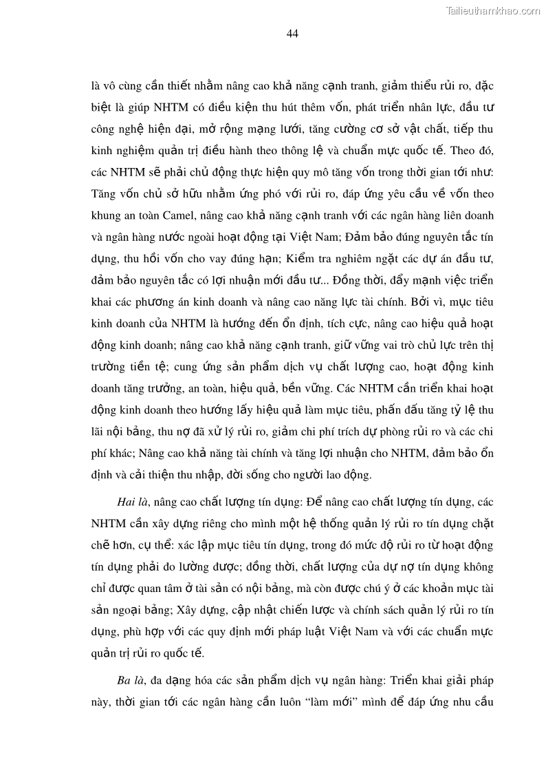 Luận văn thạc sĩ kinh doanh thương mại Nâng cao năng lực cạnh trạnh của Ngân hàng TMCP Đầu tư và Phát triển Việt Nam - Chi nhánh Cẩm Phả - 5 Trang 55