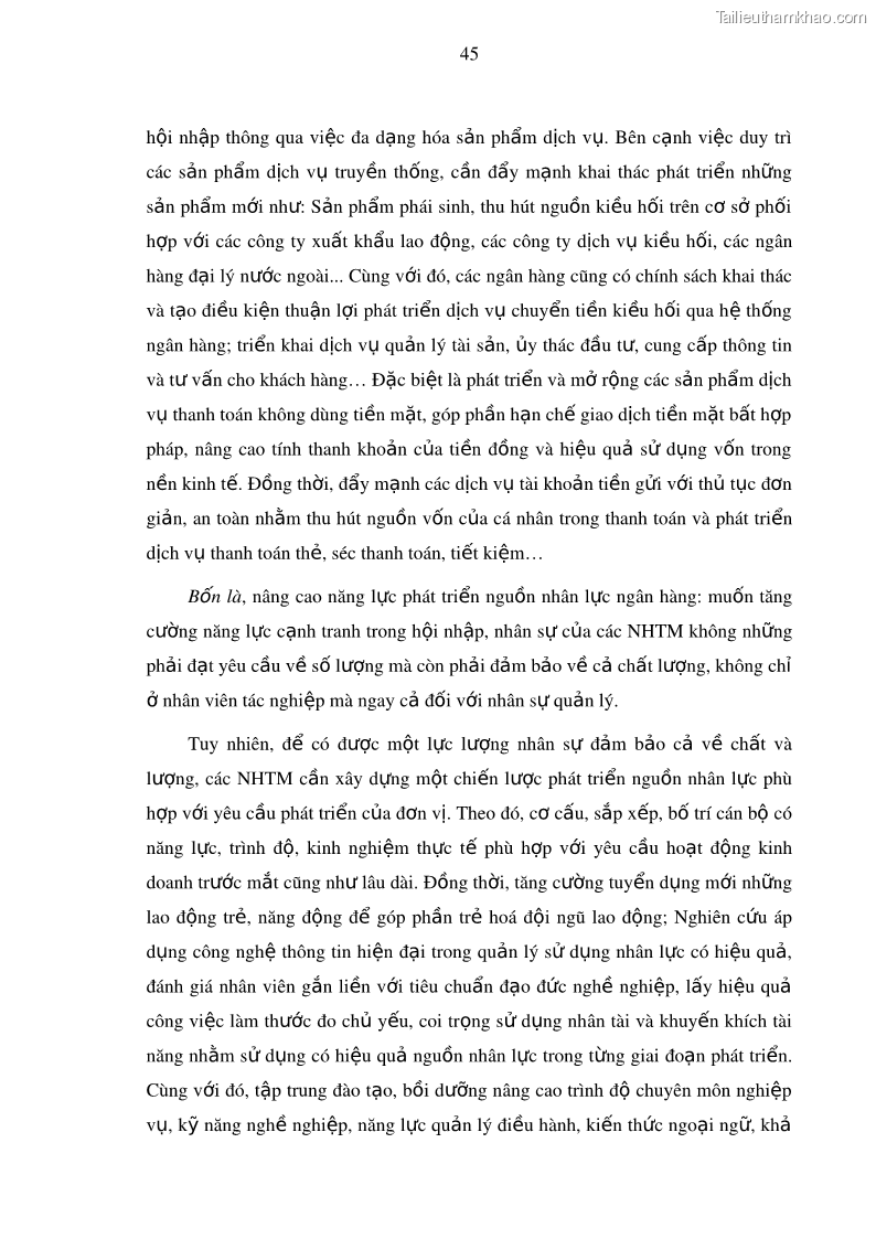 Luận văn thạc sĩ kinh doanh thương mại Nâng cao năng lực cạnh trạnh của Ngân hàng TMCP Đầu tư và Phát triển Việt Nam - Chi nhánh Cẩm Phả - 5 Trang 56