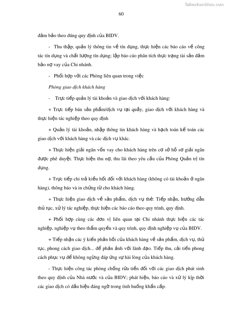 Luận văn thạc sĩ kinh doanh thương mại Nâng cao năng lực cạnh trạnh của Ngân hàng TMCP Đầu tư và Phát triển Việt Nam - Chi nhánh Cẩm Phả - 6 Trang 71