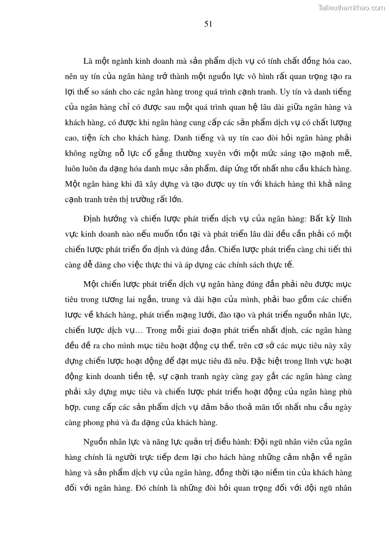 Luận văn thạc sĩ kinh doanh thương mại Nâng cao năng lực cạnh trạnh của Ngân hàng TMCP Đầu tư và Phát triển Việt Nam - Chi nhánh Cẩm Phả - 6 Trang 62
