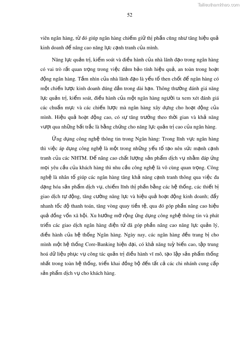 Luận văn thạc sĩ kinh doanh thương mại Nâng cao năng lực cạnh trạnh của Ngân hàng TMCP Đầu tư và Phát triển Việt Nam - Chi nhánh Cẩm Phả - 6 Trang 63
