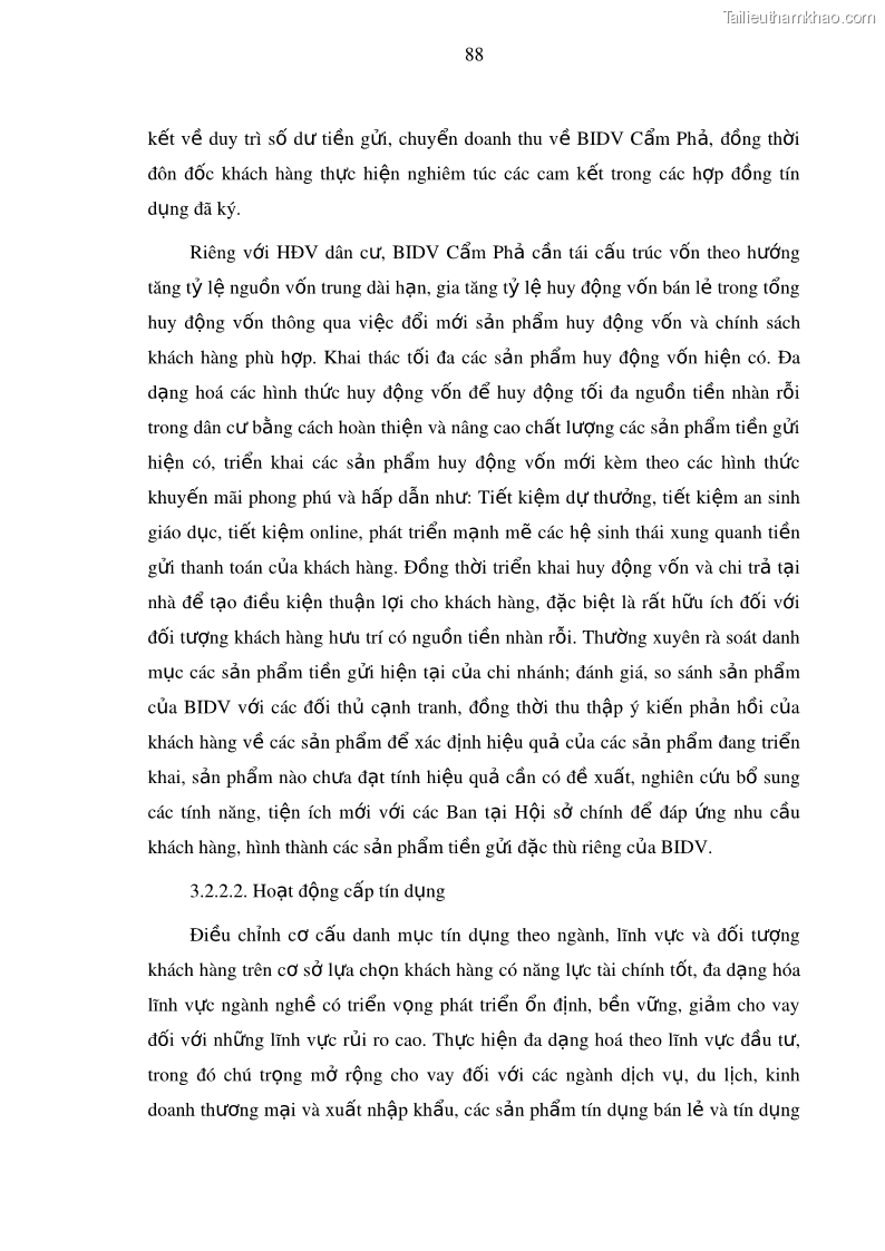 Luận văn thạc sĩ kinh doanh thương mại Nâng cao năng lực cạnh trạnh của Ngân hàng TMCP Đầu tư và Phát triển Việt Nam - Chi nhánh Cẩm Phả - 9 Trang 99