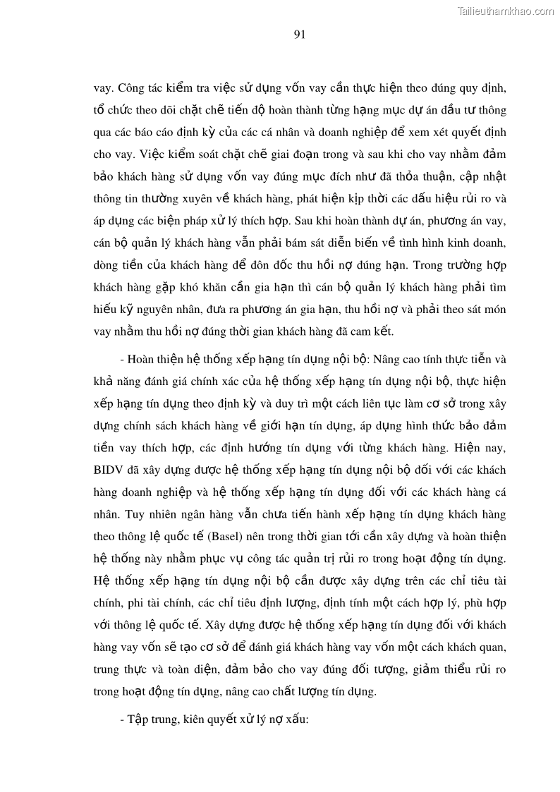Luận văn thạc sĩ kinh doanh thương mại Nâng cao năng lực cạnh trạnh của Ngân hàng TMCP Đầu tư và Phát triển Việt Nam - Chi nhánh Cẩm Phả - 9 Trang 102