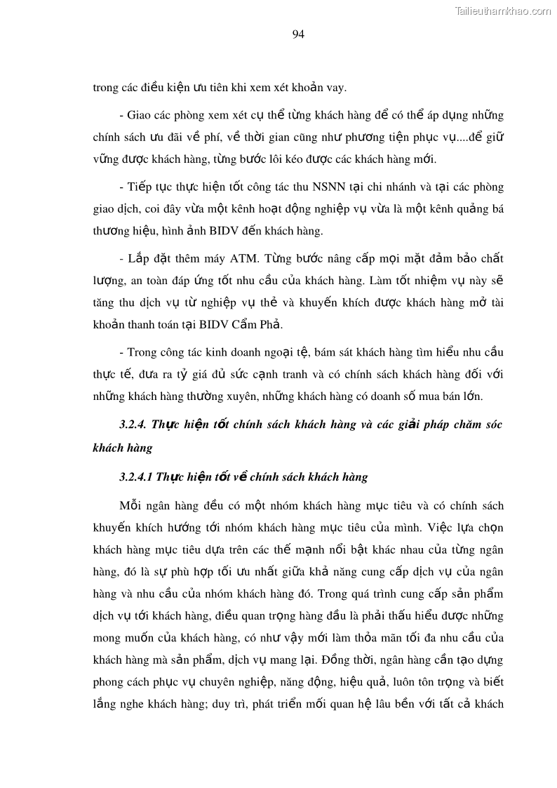 Luận văn thạc sĩ kinh doanh thương mại Nâng cao năng lực cạnh trạnh của Ngân hàng TMCP Đầu tư và Phát triển Việt Nam - Chi nhánh Cẩm Phả - 9 Trang 105