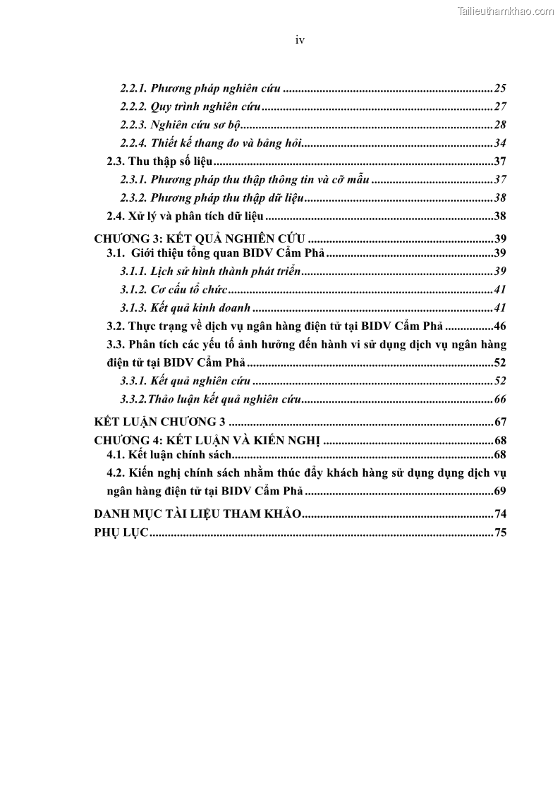 Luận văn thạc sĩ kinh doanh thương mại Nghiên cứu các yếu tố tác động đến hành vi sử dụng dịch vụ ngân hàng điện tử tại BIDV Cẩm Phả - 1 Trang 6