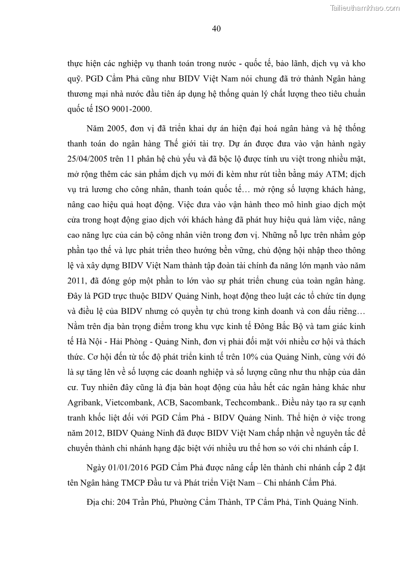 Luận văn thạc sĩ kinh doanh thương mại Nghiên cứu các yếu tố tác động đến hành vi sử dụng dịch vụ ngân hàng điện tử tại BIDV Cẩm Phả - 5 Trang 49