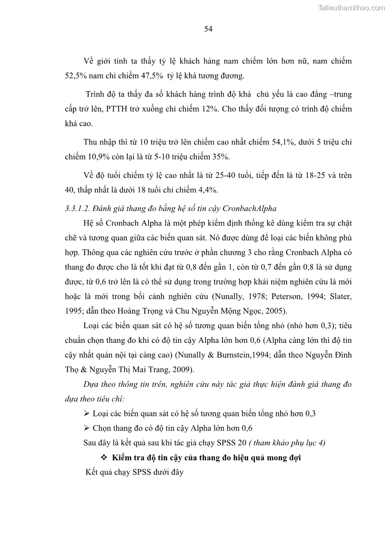 Luận văn thạc sĩ kinh doanh thương mại Nghiên cứu các yếu tố tác động đến hành vi sử dụng dịch vụ ngân hàng điện tử tại BIDV Cẩm Phả - 6 Trang 63