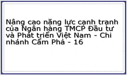 Nâng cao năng lực cạnh trạnh của Ngân hàng TMCP Đầu tư và Phát triển Việt Nam - Chi nhánh Cẩm Phả - 16