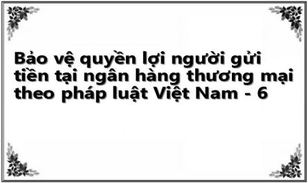 Bảo vệ quyền lợi người gửi tiền tại ngân hàng thương mại theo pháp luật Việt Nam - 6