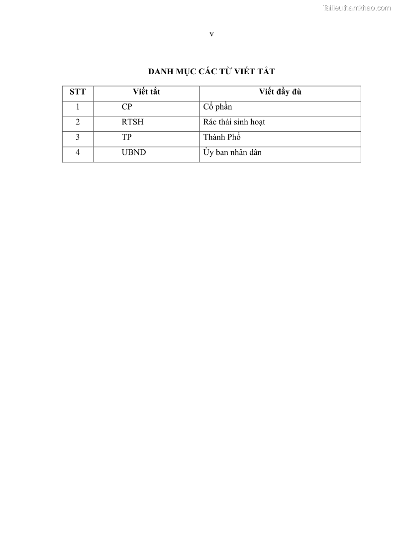 Luận văn thạc sĩ khoa học lâm nghiệp Giải pháp nâng cao chất lượng quản lý rác thải sinh hoạt tại Công ty cổ phần Môi trường và Dịch vụ đô thị Việt Trì - 1 Trang 5