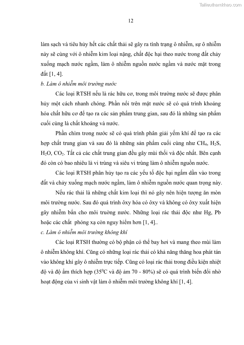 Luận văn thạc sĩ khoa học lâm nghiệp Giải pháp nâng cao chất lượng quản lý rác thải sinh hoạt tại Công ty cổ phần Môi trường và Dịch vụ đô thị Việt Trì - 2 Trang 19