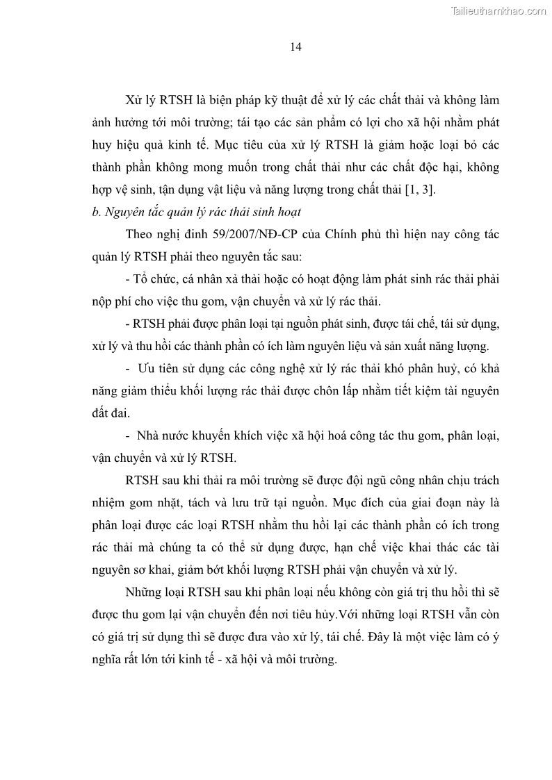 Luận văn thạc sĩ khoa học lâm nghiệp Giải pháp nâng cao chất lượng quản lý rác thải sinh hoạt tại Công ty cổ phần Môi trường và Dịch vụ đô thị Việt Trì - 2 Trang 21