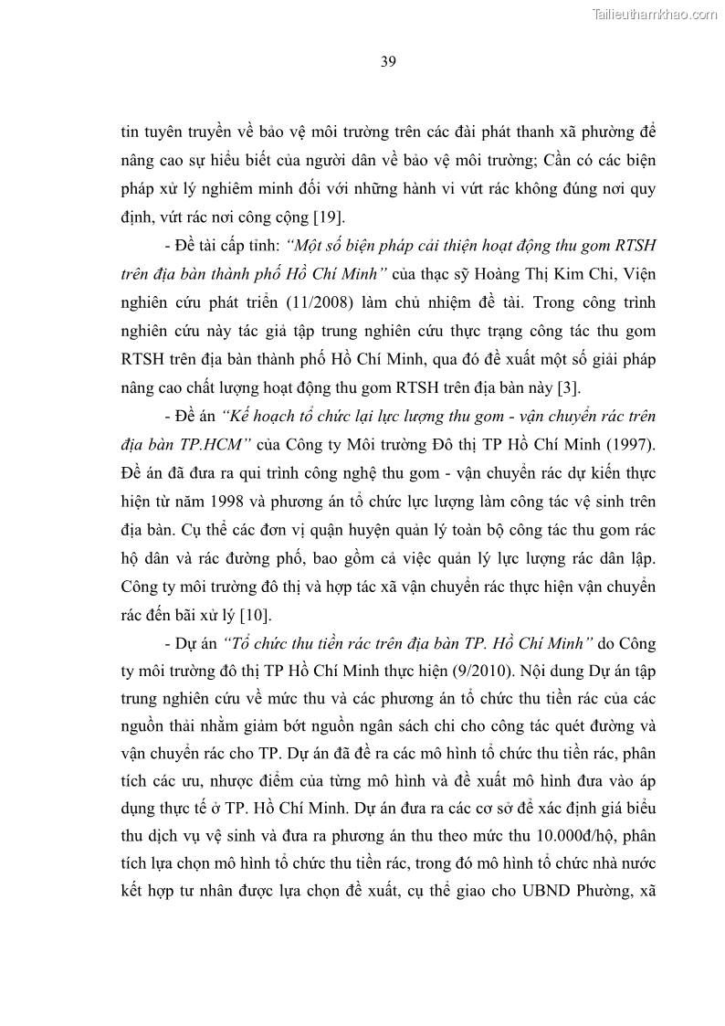 Luận văn thạc sĩ khoa học lâm nghiệp Giải pháp nâng cao chất lượng quản lý rác thải sinh hoạt tại Công ty cổ phần Môi trường và Dịch vụ đô thị Việt Trì - 4 Trang 46