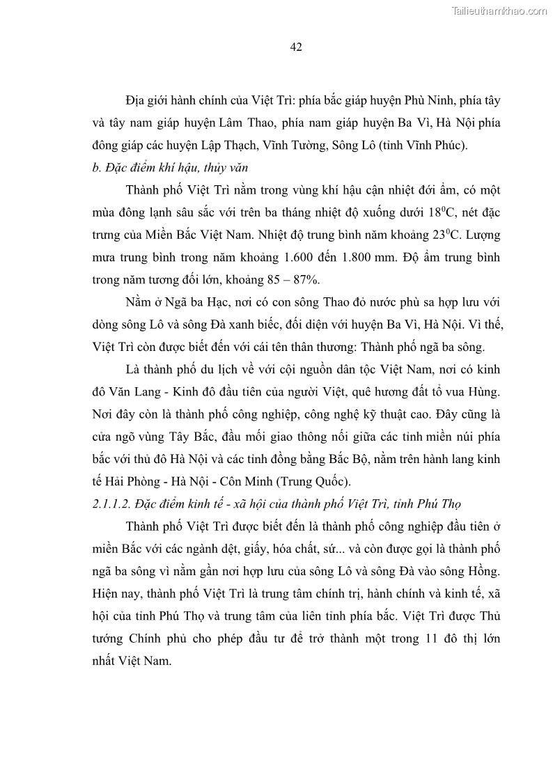 Luận văn thạc sĩ khoa học lâm nghiệp Giải pháp nâng cao chất lượng quản lý rác thải sinh hoạt tại Công ty cổ phần Môi trường và Dịch vụ đô thị Việt Trì - 5 Trang 49