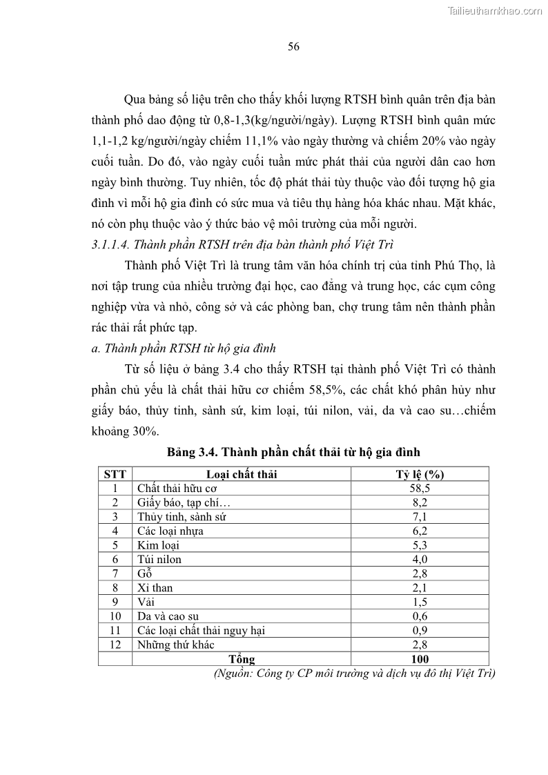 Luận văn thạc sĩ khoa học lâm nghiệp Giải pháp nâng cao chất lượng quản lý rác thải sinh hoạt tại Công ty cổ phần Môi trường và Dịch vụ đô thị Việt Trì - 6 Trang 66