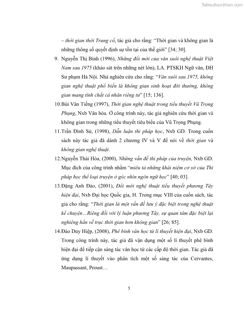 Luận văn thạc sĩ khoa học ngữ văn Không gian và thời gian nghệ thuật trong truyện ngắn Nguyễn Huy Thiệp - 1 Trang 10