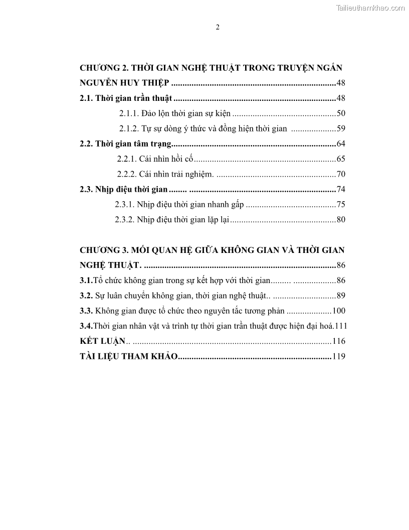 Luận văn thạc sĩ khoa học ngữ văn Không gian và thời gian nghệ thuật trong truyện ngắn Nguyễn Huy Thiệp - 1 Trang 5