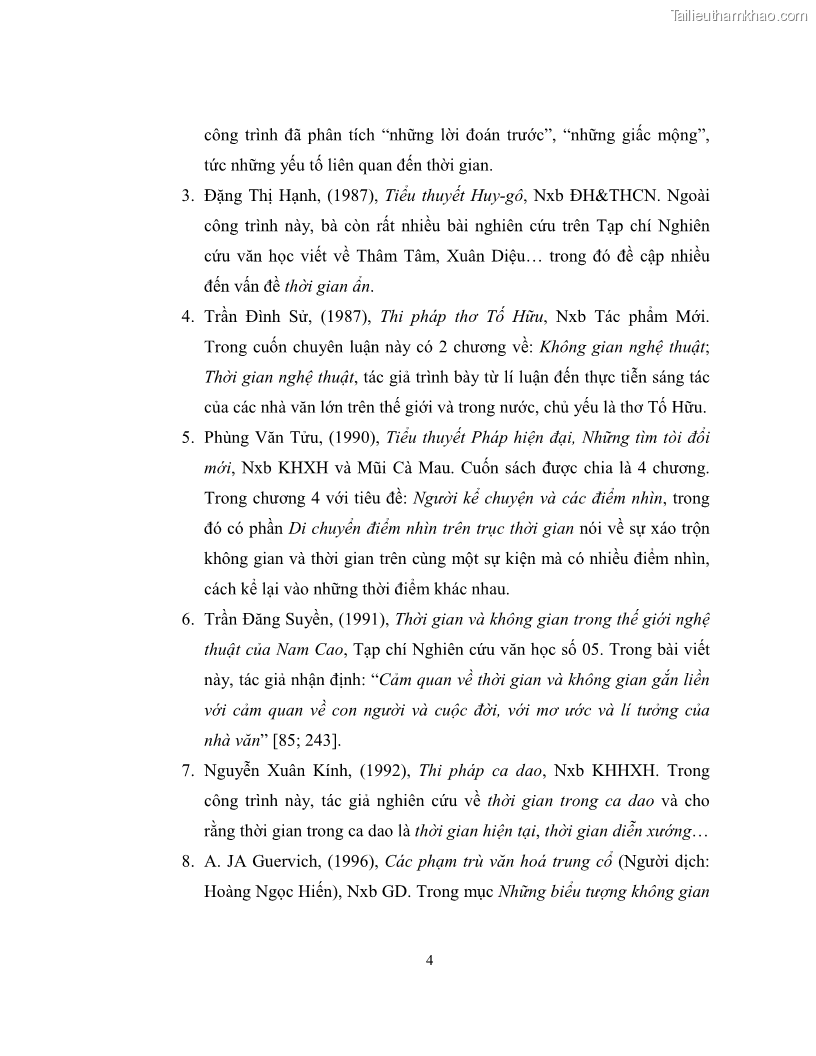 Luận văn thạc sĩ khoa học ngữ văn Không gian và thời gian nghệ thuật trong truyện ngắn Nguyễn Huy Thiệp - 1 Trang 9