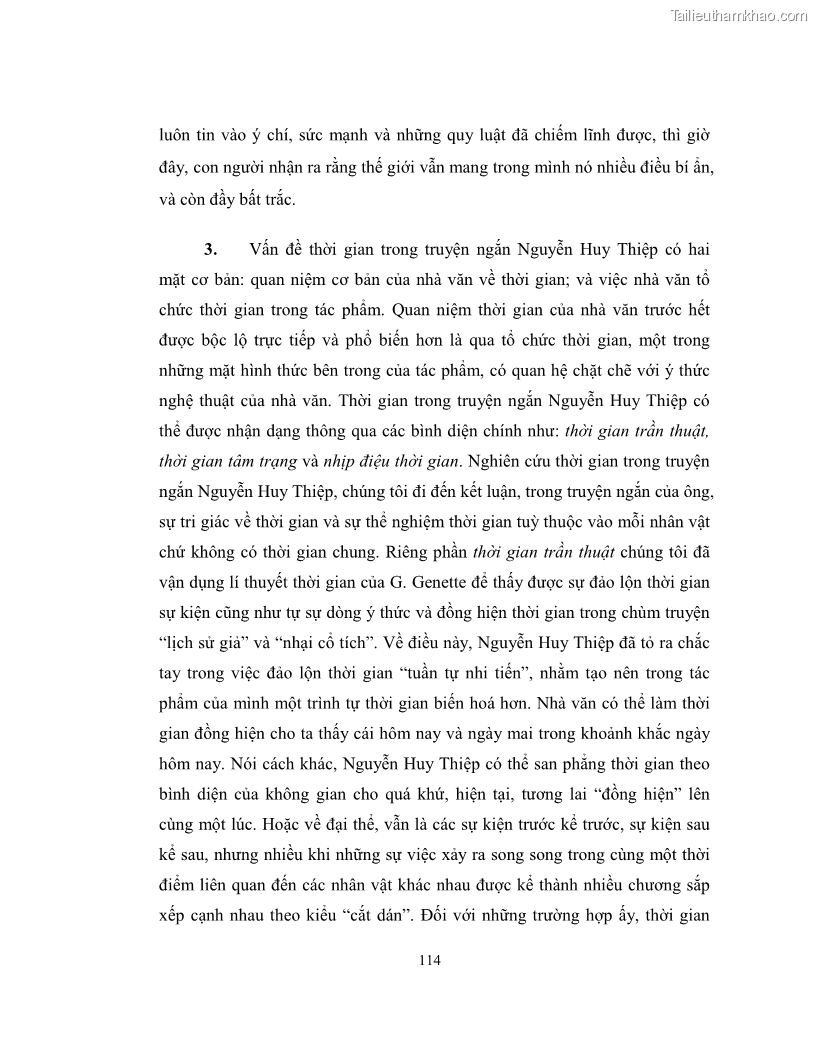 Luận văn thạc sĩ khoa học ngữ văn Không gian và thời gian nghệ thuật trong truyện ngắn Nguyễn Huy Thiệp - 10 Trang 119