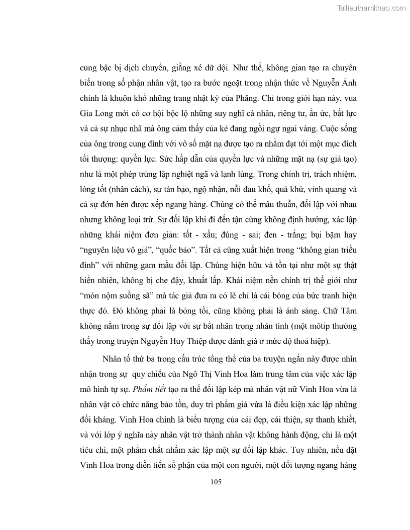 Luận văn thạc sĩ khoa học ngữ văn Không gian và thời gian nghệ thuật trong truyện ngắn Nguyễn Huy Thiệp - 10 Trang 110