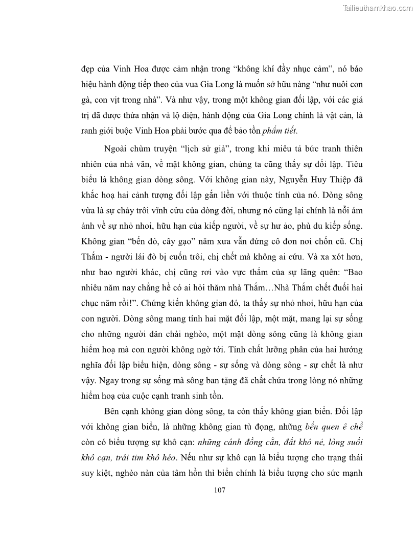 Luận văn thạc sĩ khoa học ngữ văn Không gian và thời gian nghệ thuật trong truyện ngắn Nguyễn Huy Thiệp - 10 Trang 112