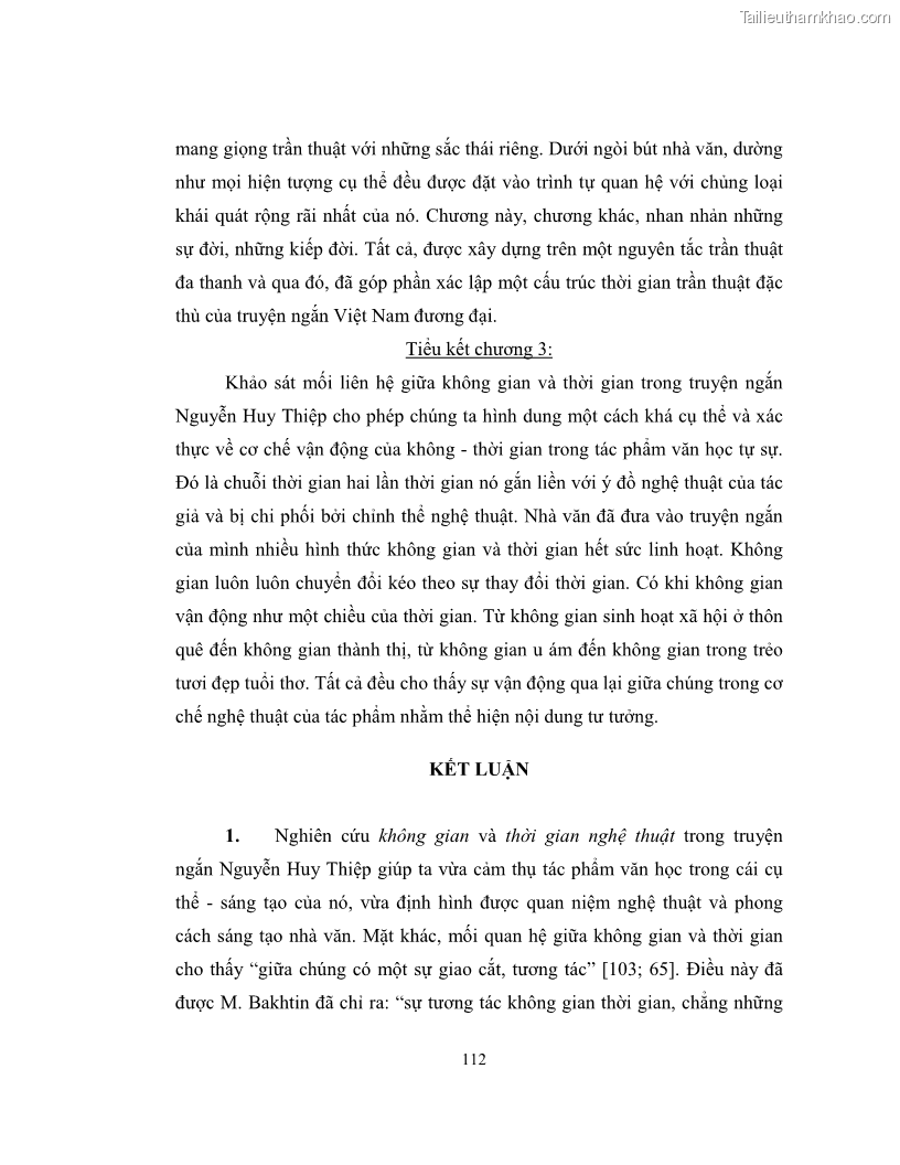 Luận văn thạc sĩ khoa học ngữ văn Không gian và thời gian nghệ thuật trong truyện ngắn Nguyễn Huy Thiệp - 10 Trang 117