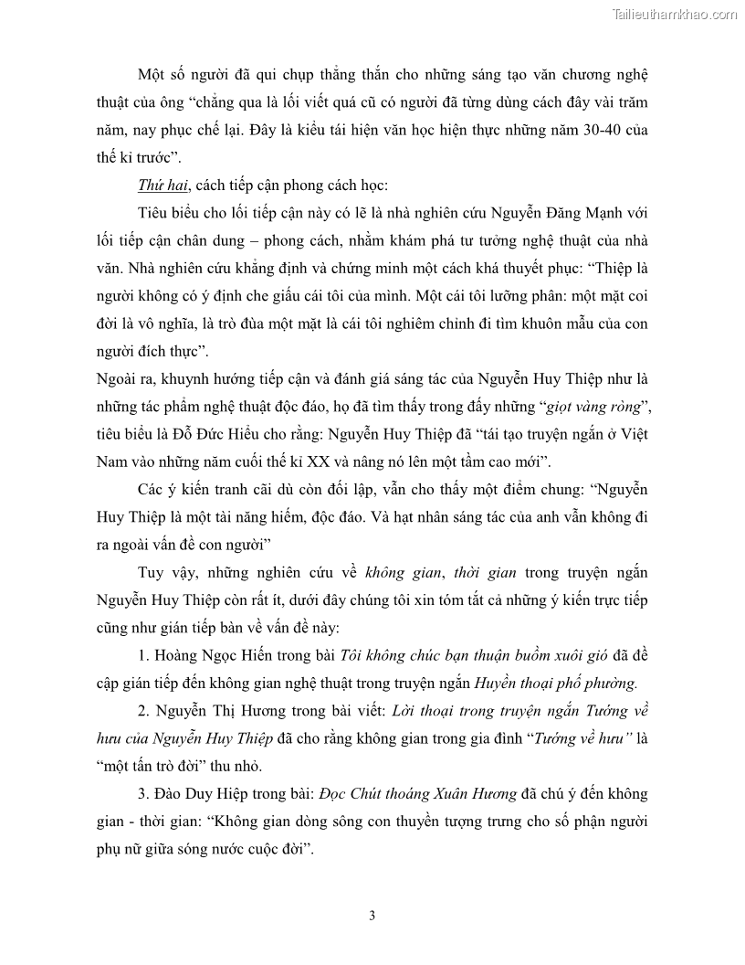 Luận văn thạc sĩ khoa học ngữ văn Không gian và thời gian nghệ thuật trong truyện ngắn Nguyễn Huy Thiệp - 11 Trang 132