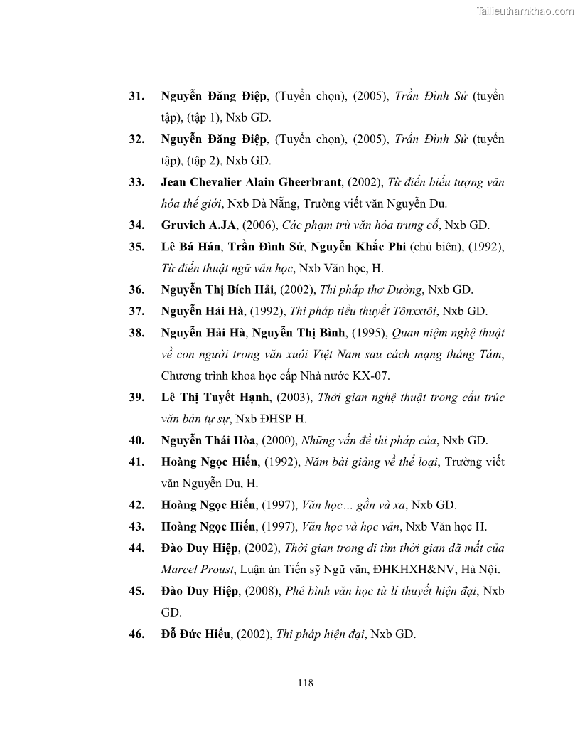 Luận văn thạc sĩ khoa học ngữ văn Không gian và thời gian nghệ thuật trong truyện ngắn Nguyễn Huy Thiệp - 11 Trang 123