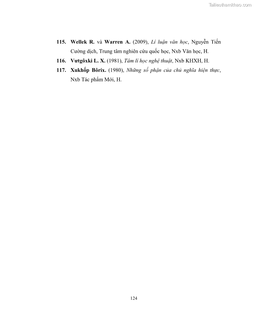 Luận văn thạc sĩ khoa học ngữ văn Không gian và thời gian nghệ thuật trong truyện ngắn Nguyễn Huy Thiệp - 11 Trang 129
