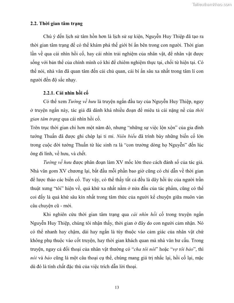 Luận văn thạc sĩ khoa học ngữ văn Không gian và thời gian nghệ thuật trong truyện ngắn Nguyễn Huy Thiệp - 12 Trang 142